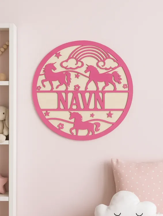 unicorn navneskilt til piger
