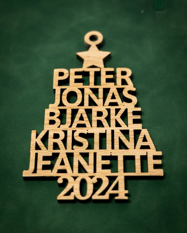 julepynt med navn - Juletræ