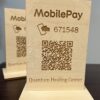 Mobile pay skilt i træ