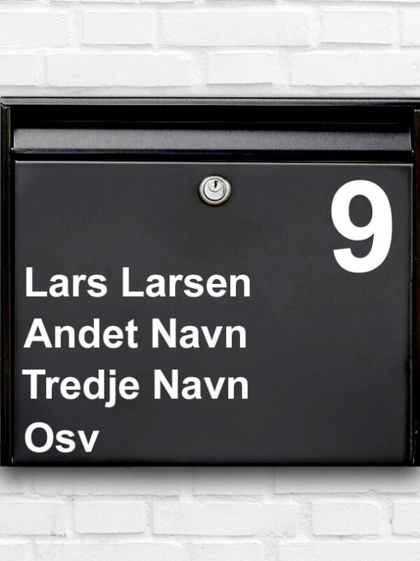 Postkasse stickers navne klistermærker