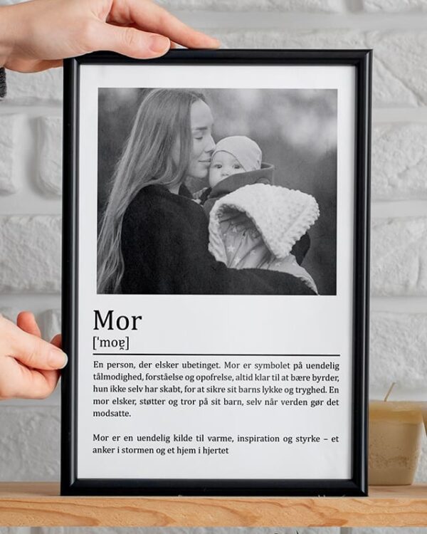 Personlig gave til kæreste, mor,far, bedsteforældre fotoprint