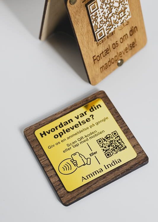 Google Tap Qr Skilt til anmeldelser