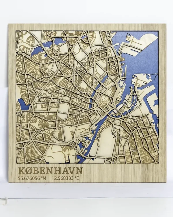 Bykort i træ - København