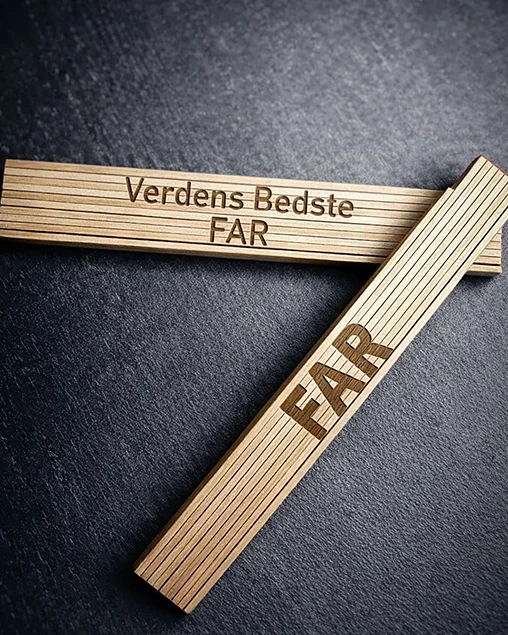 Fars dag gave - Tommestok med navn