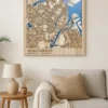 City map wood