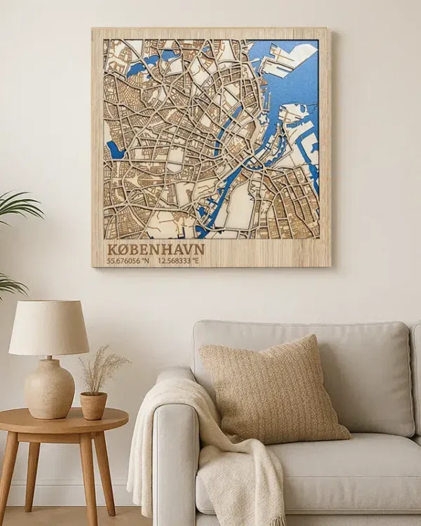 City map wood