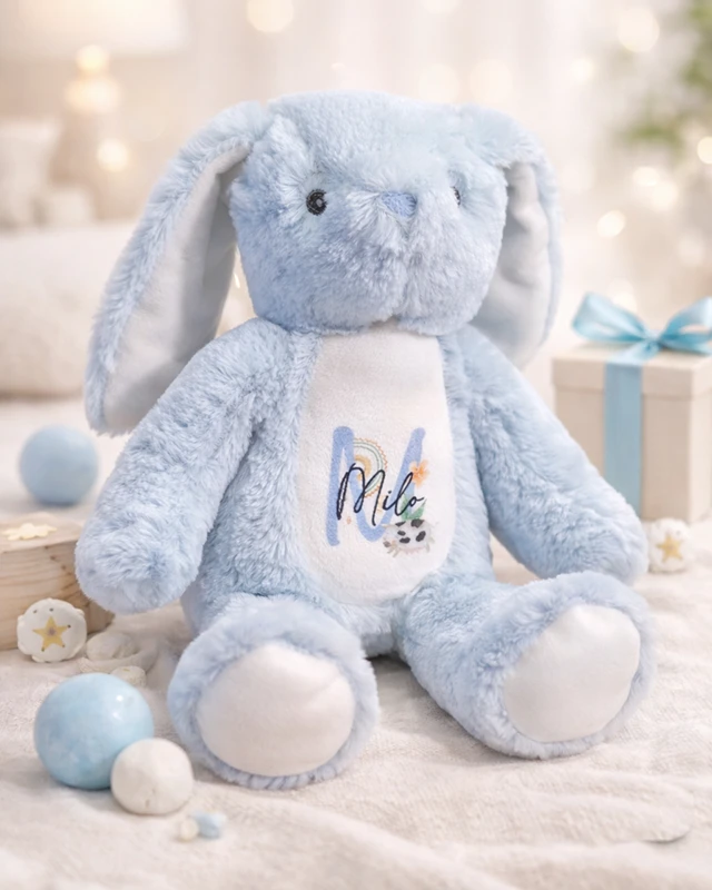 bamse med navn - personlig barsels og dåbsgave