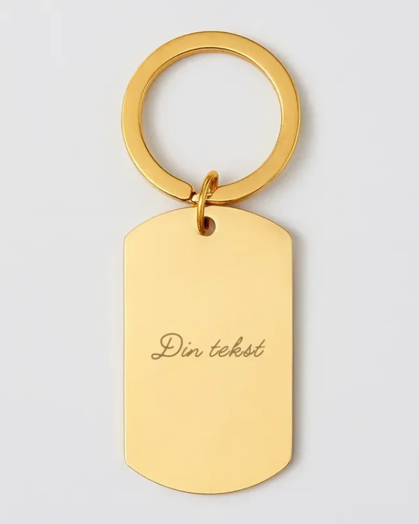 Dogtag nøglering med navn
