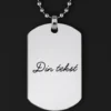 Halskæde med navn til mænd - dogtag