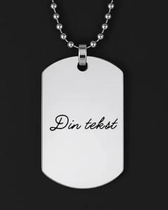 Halskæde med navn til mænd - dogtag
