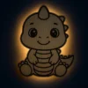 Natlampe til børn - Væglampe med dinosaur motiv