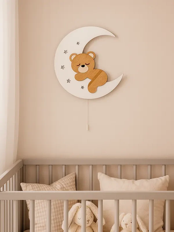 Væglamper til børn i træ | Natlamper & søde designs