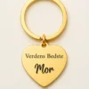verdens bedste mor nøglering i guld