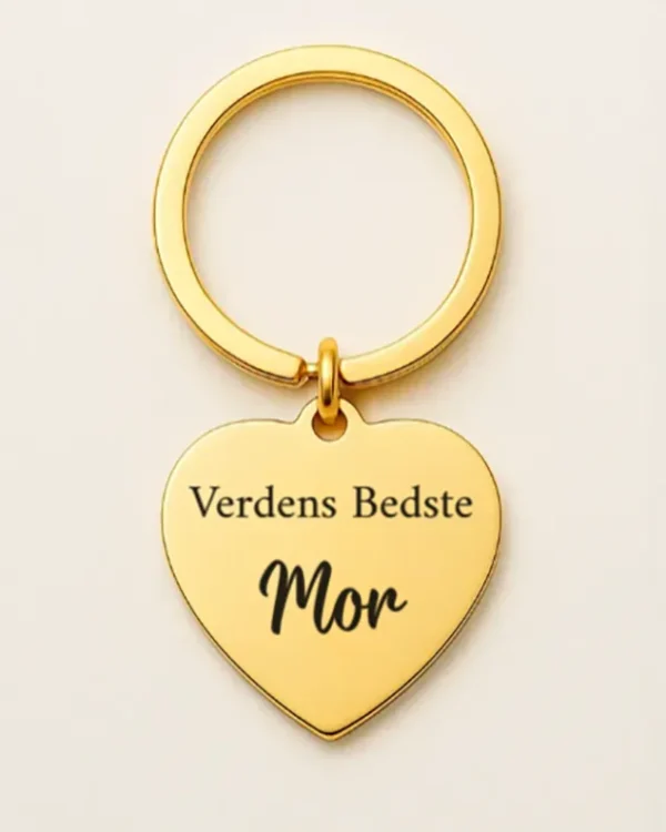 verdens bedste mor nøglering i guld